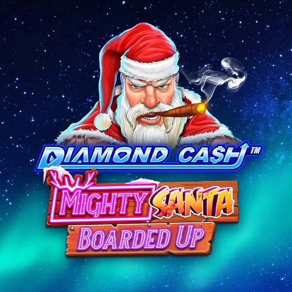 Slots logo of Diamond Cash Mighty Santa Boarded Up from Greentube at Instant Casino
