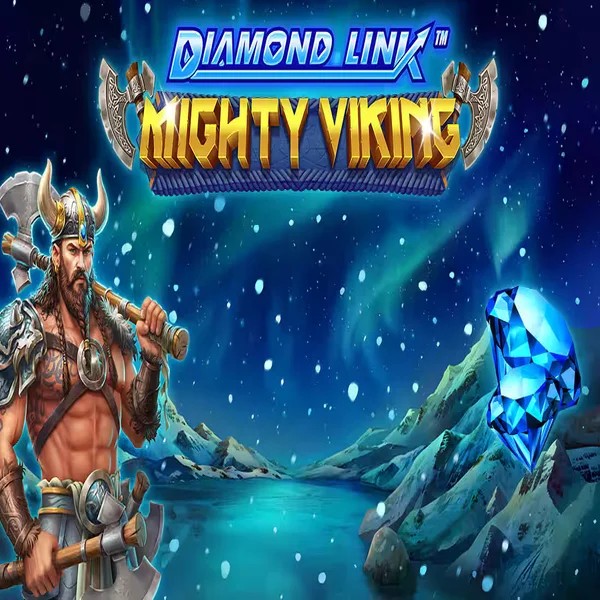 Diamond Link Mighty Viking slot logo by Greentube at Instant Casino